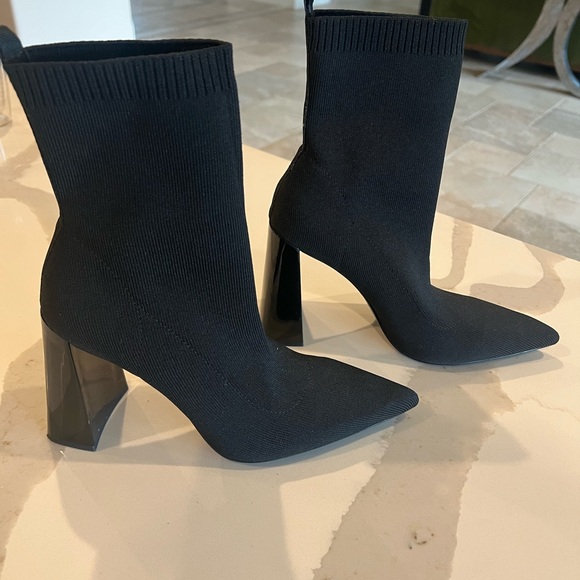 Zara Black Heeled Boots - Picture 4 of 6